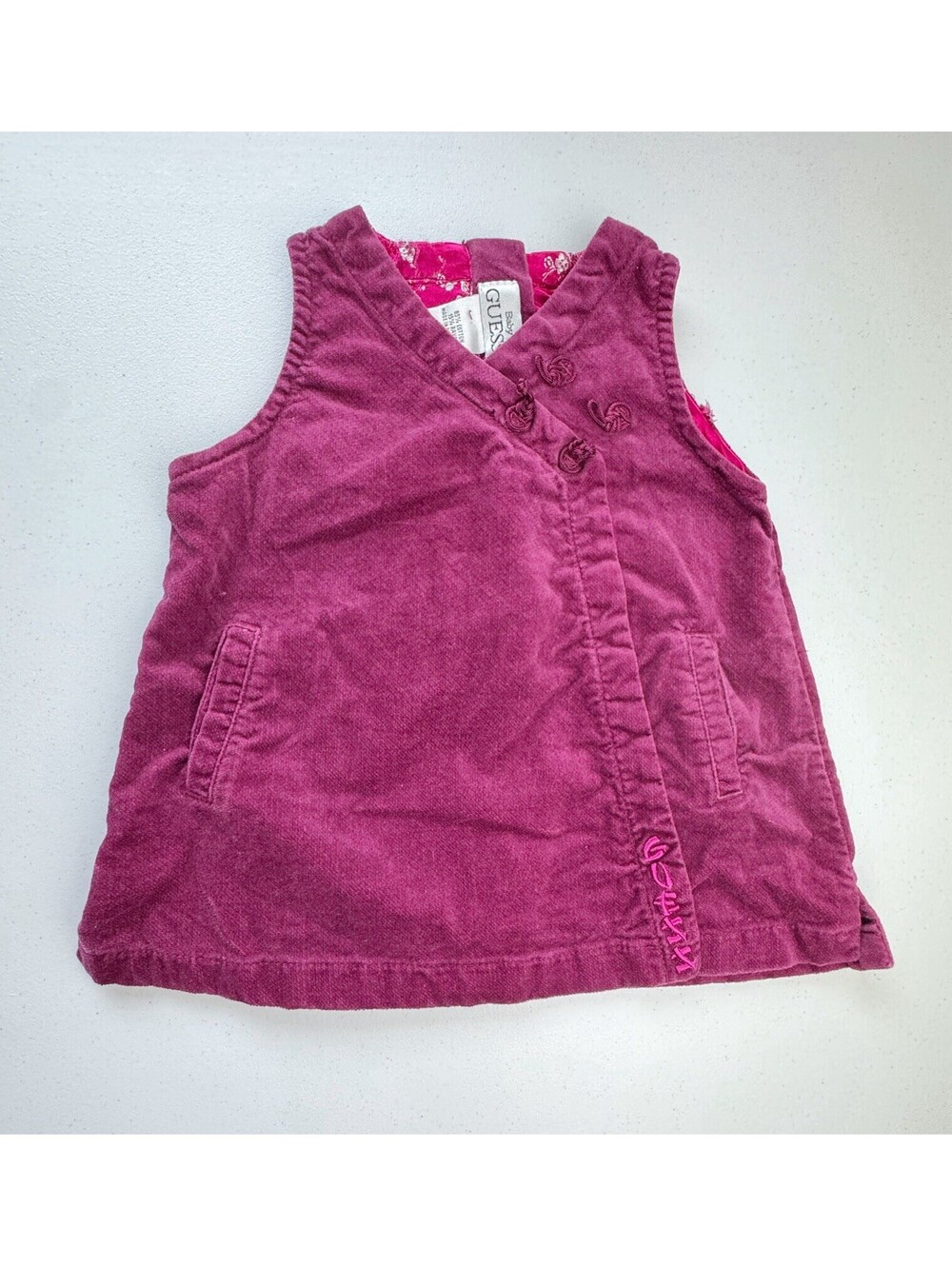 Baby Guess Velvet Dress 12 Months